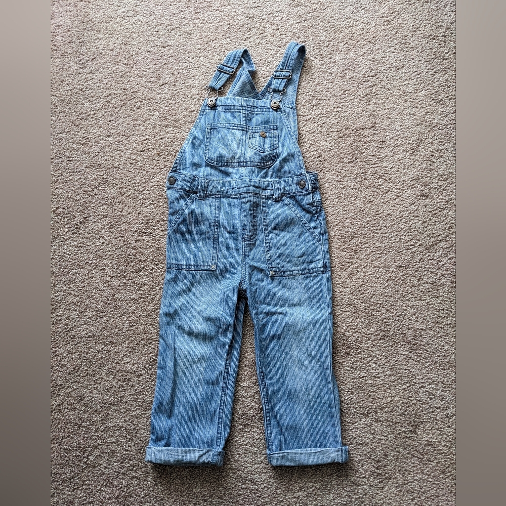 Oshkosh Striped Denim Lightweight Overalls 2T